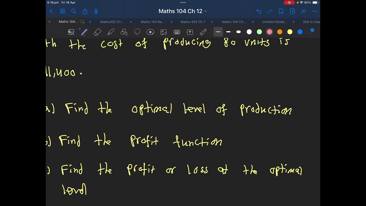 Section 12.4 Business Application of Integration Part 1 out of 1