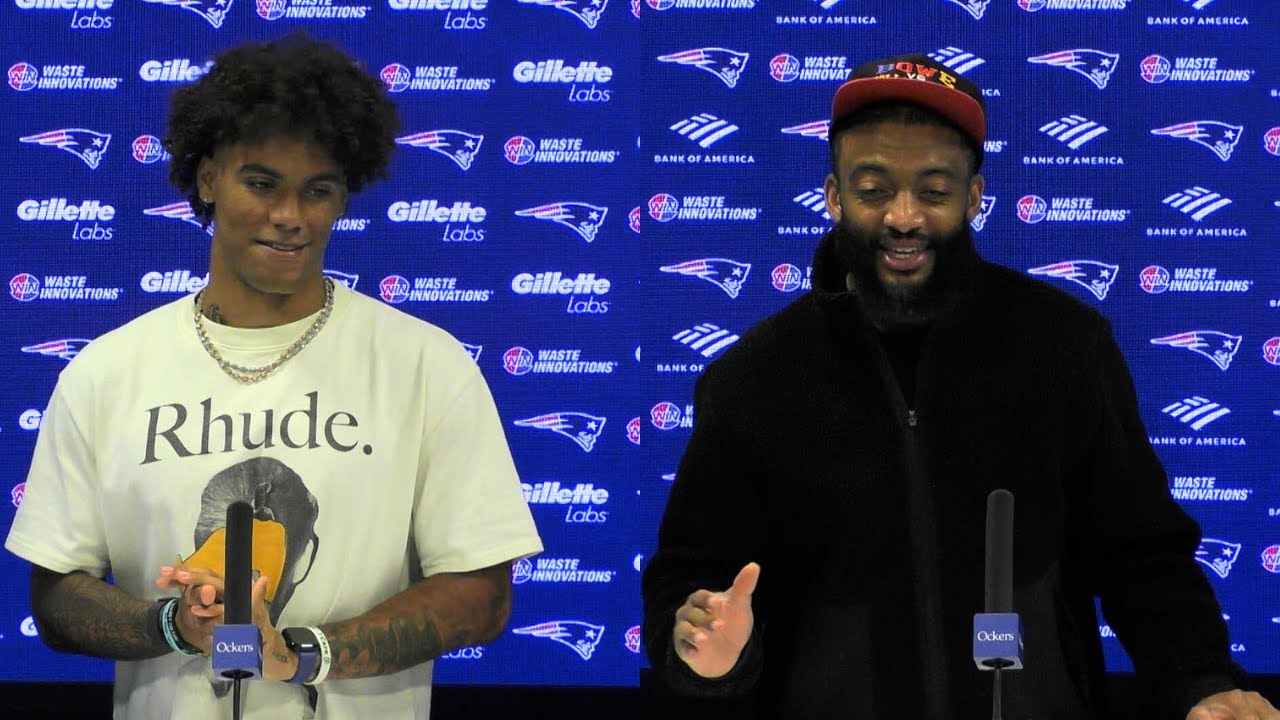 Christian Gonzalez & Carlton Davis III Address the Media | Patriots Press Conference