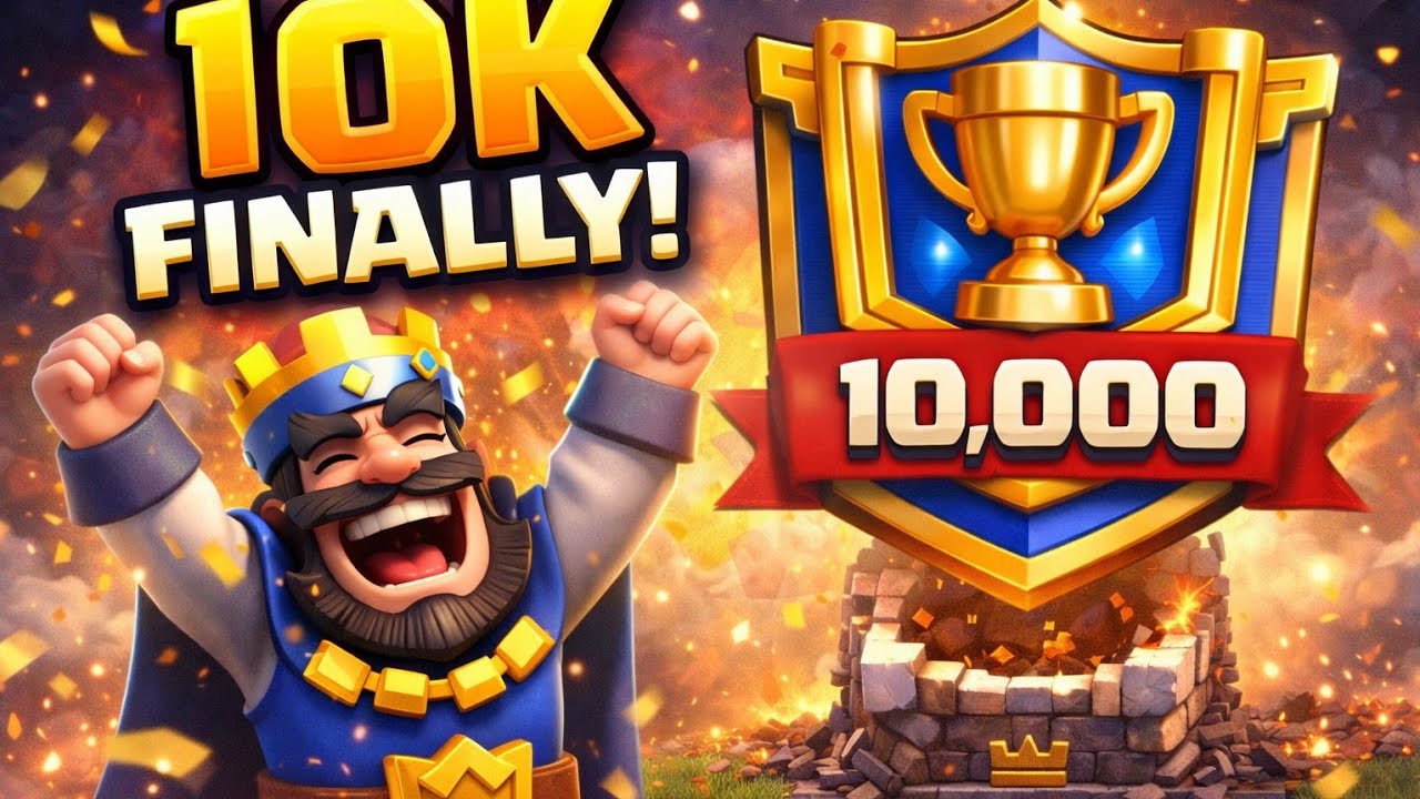 Finally 10K TROPHIES 🏆🔥 #clashroyale #gaming #supercell#clashofclans#youtube#youtubeshort #subscribe