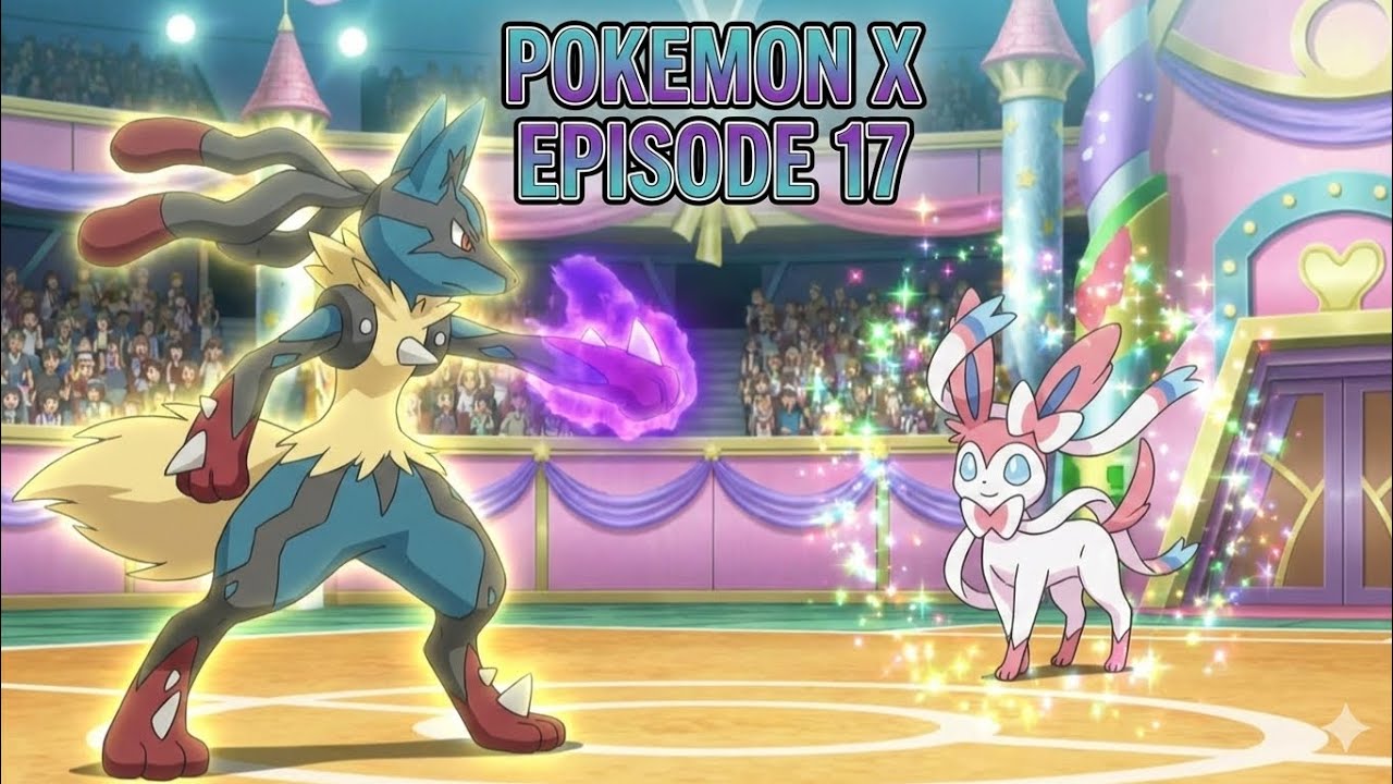 Gym battle with valerie, lucario vs sylveon  , pokemon x gameplay on emulator Android episode 17