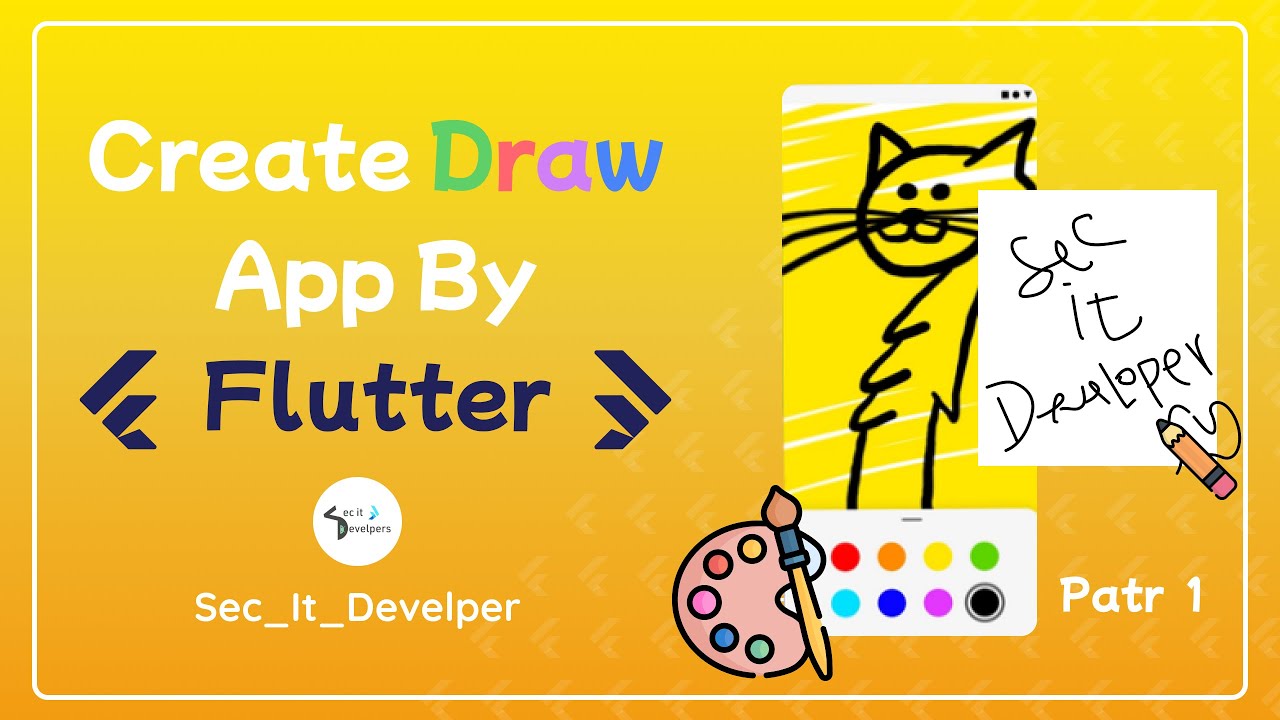Create Draw App By Flutter (White Board) | كيفيه عمل برنامج للرسم من خلال فلاتر part One