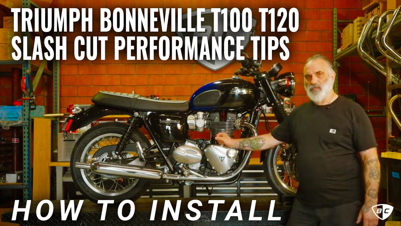 Как установить насадки Slash Cut Performance Tips для Bonneville T100 / T120