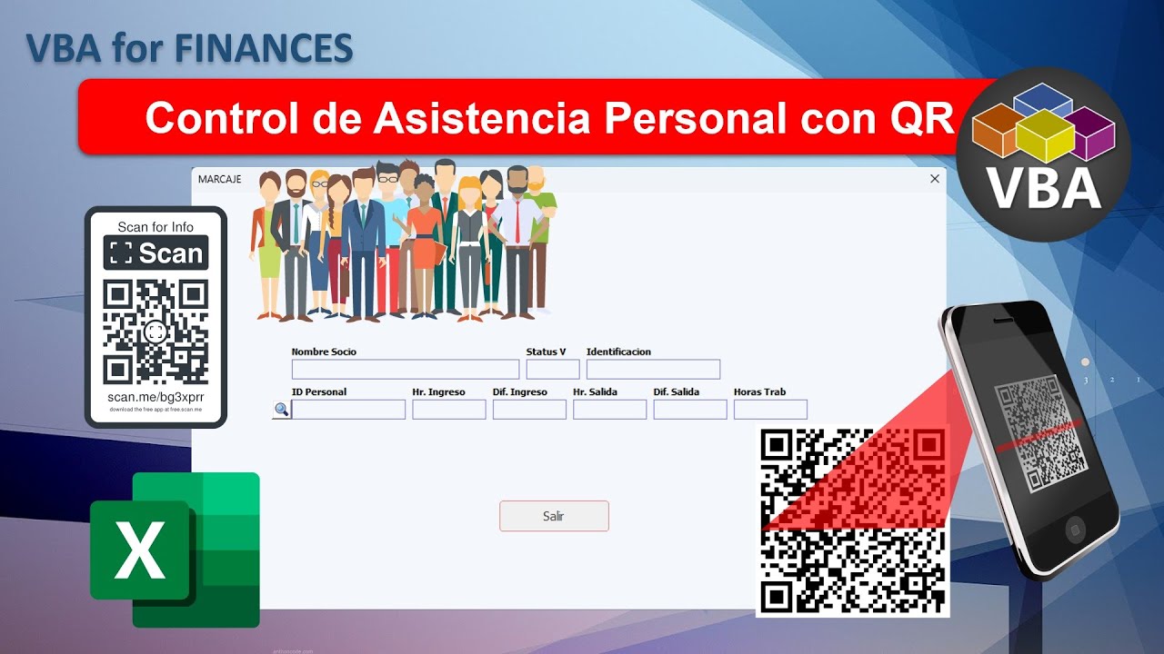 VBA Excel Control de Asistencia con QR