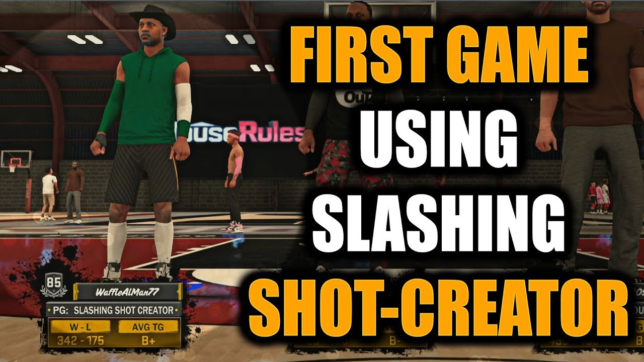 FIRST GAME USING SLASHING SHOT CREATOR! BEST SHOT CREATOR BUILD!?- NBA 2K18