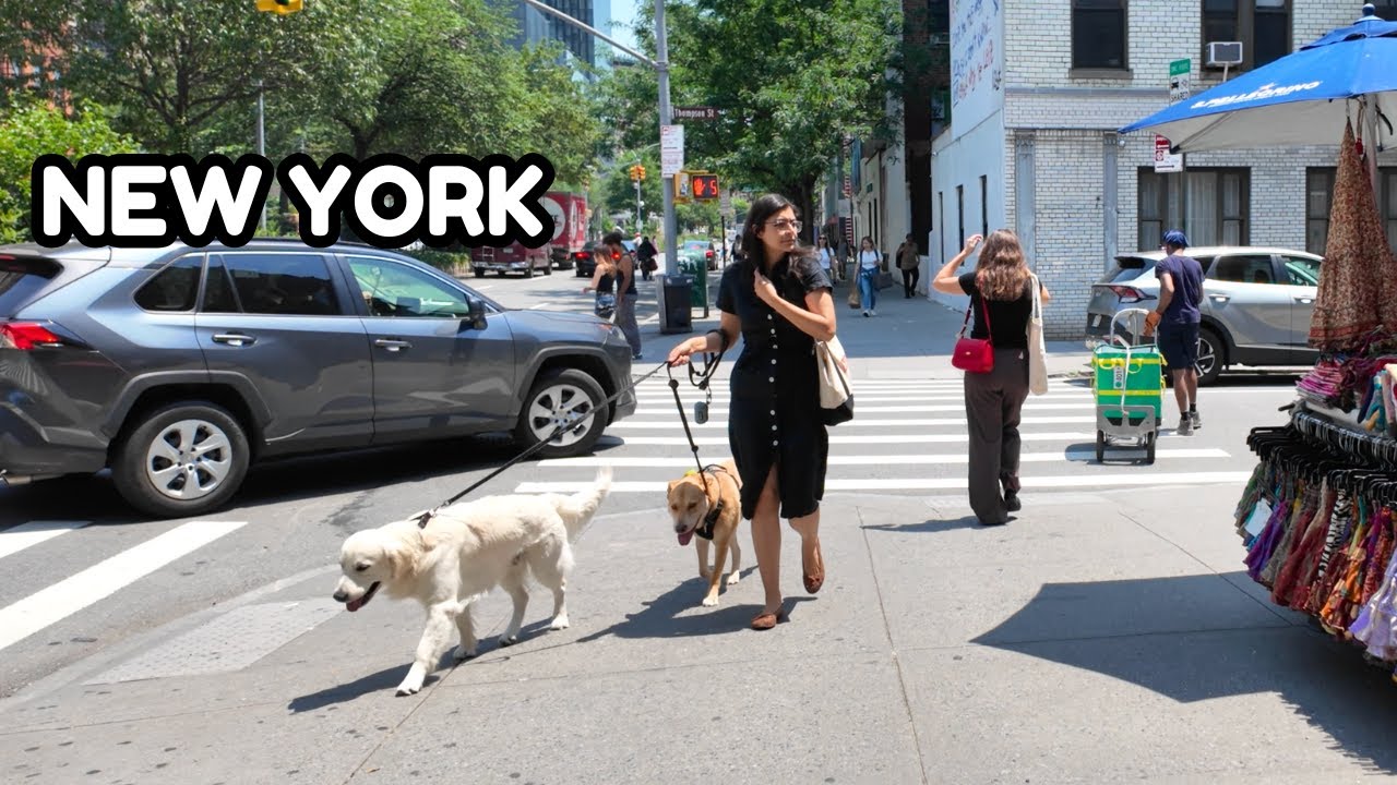 NYC Summer Walk 🚕 Very Hot Days in Soho Streets 🔥 Prince Streets 🐕Broadway and Spring Streets 🫧