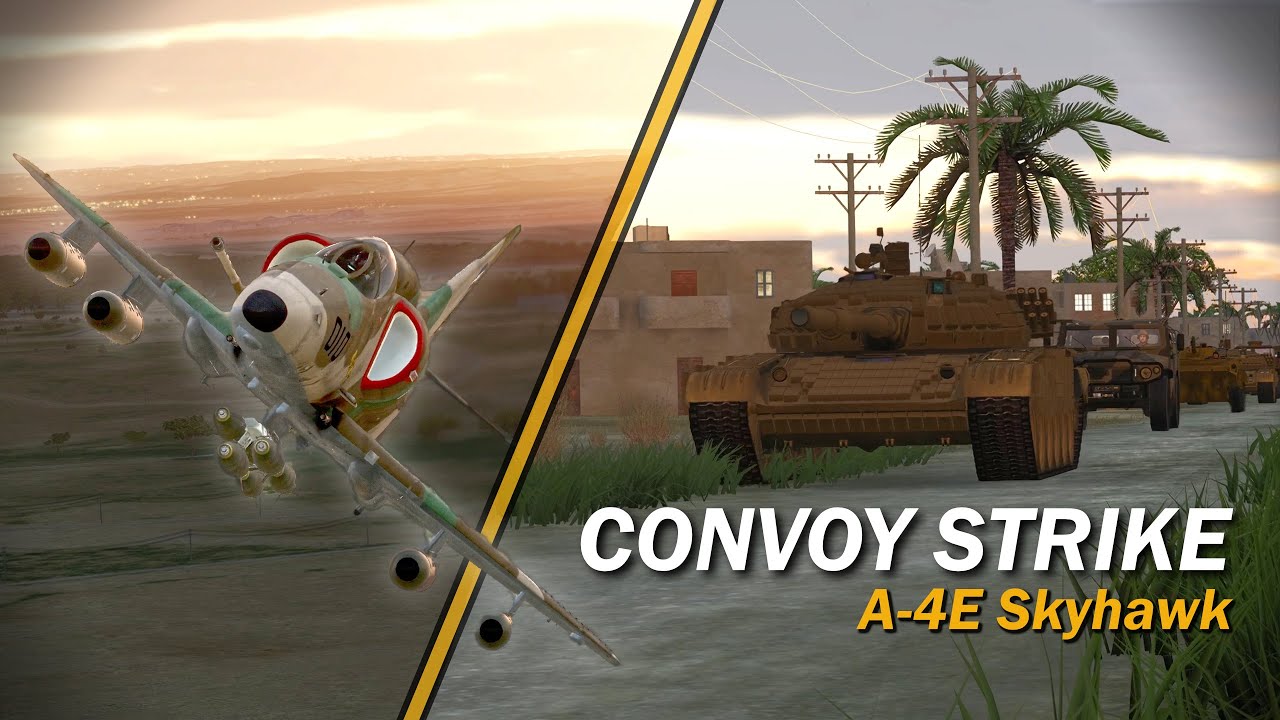 A-4E Skyhawk против бронированного конвоя | DCS A-4E Skyhawk Strike Mission