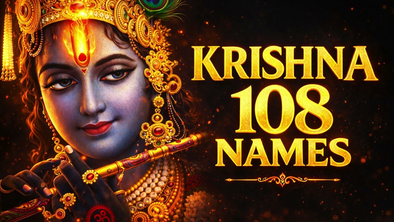 🚩 KRISHNA 108 NAMES | POWERFUL ASHTOTTARA SHATANAMAVALI | DIVINE NAMES FOR PEACE & POSITIVITY 💙✨