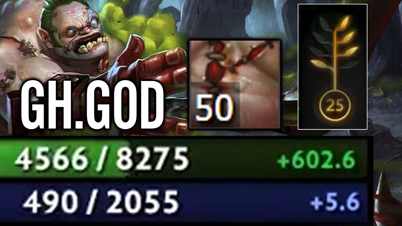 GH.GOD RAIDBOSS 8275 Max HP Pudge 50 FleshHeap +600HP/s Dota 2 7.01 Patch