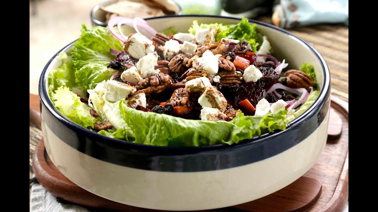 Ensalada de betabel y zanahoria rostizados