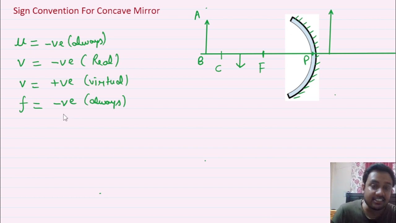 Sign convention for concave mirror| How to solve mirror numerical #concavemirror  #signconvention