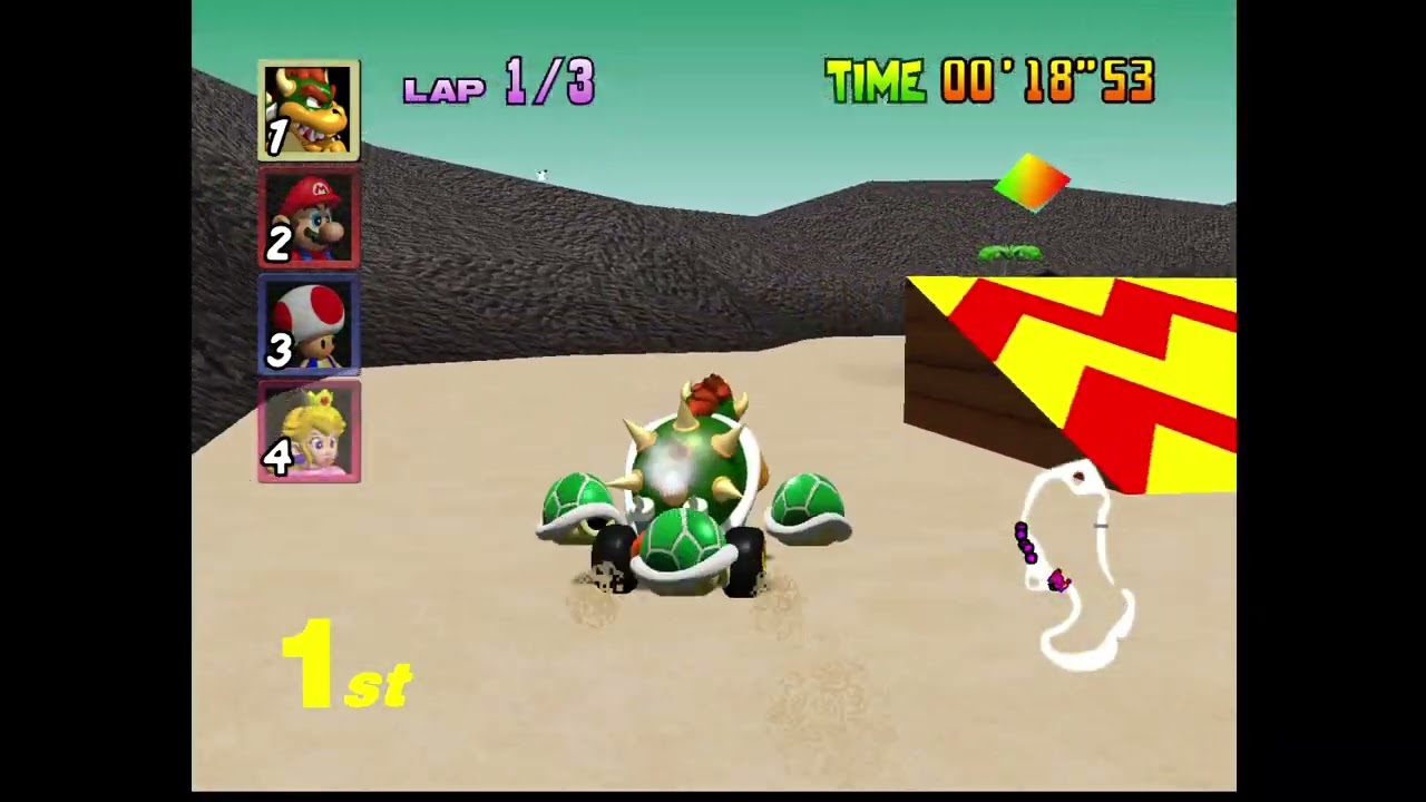Mario Kart 64 HD [Bowser] [150cc] [Mushroom Cup] No Commentary | #GameCenterHD