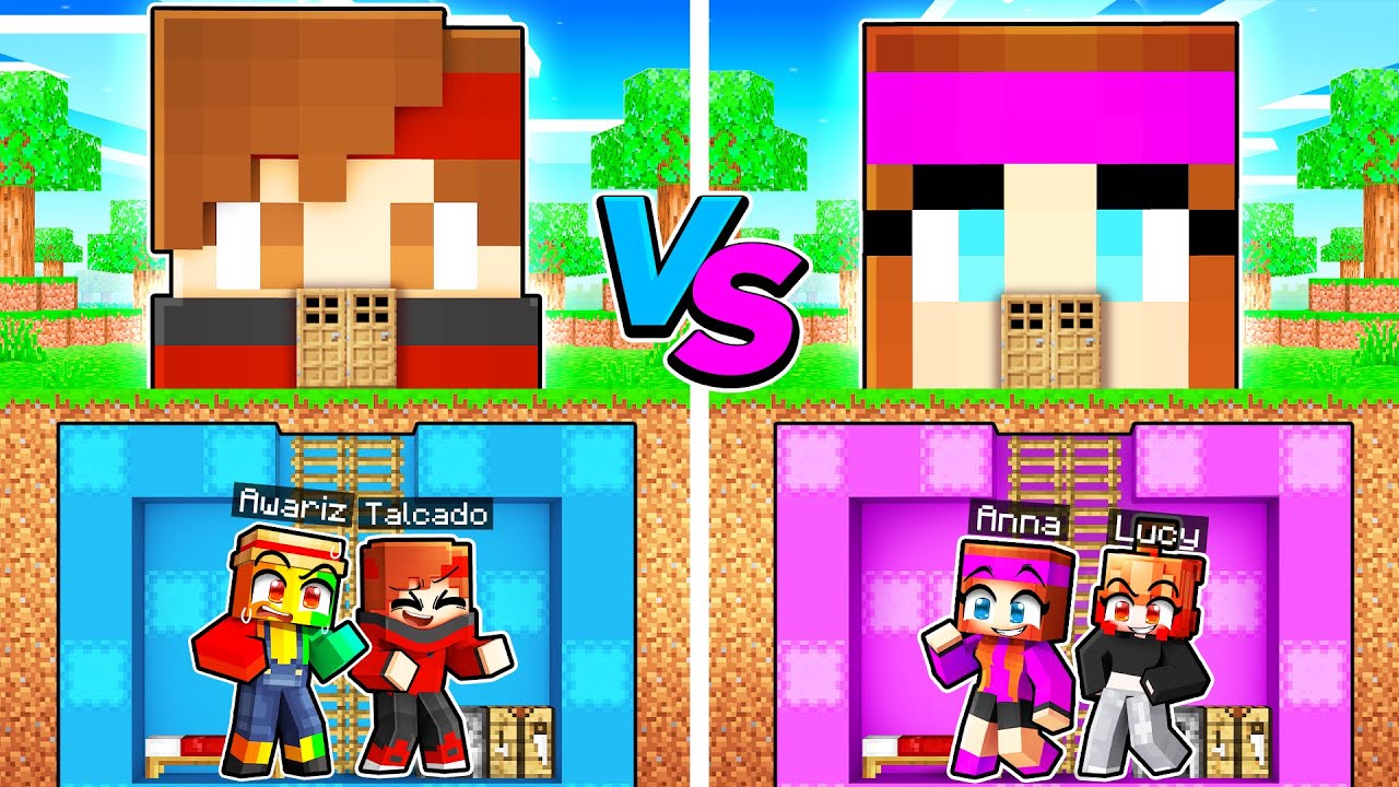 La Meilleure BASE Filles VS Gar&ccedil;ons sur Minecraft !