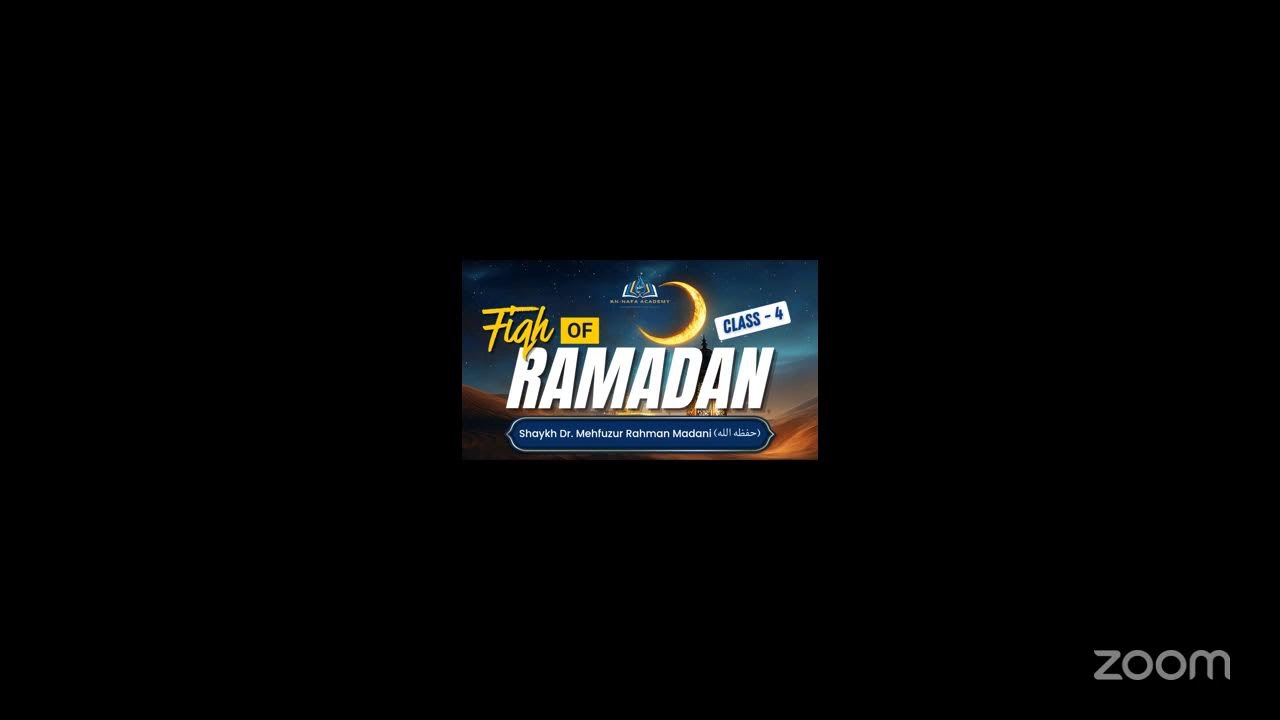 FIQH OF RAMADAN COURSE 2026 - Class 4