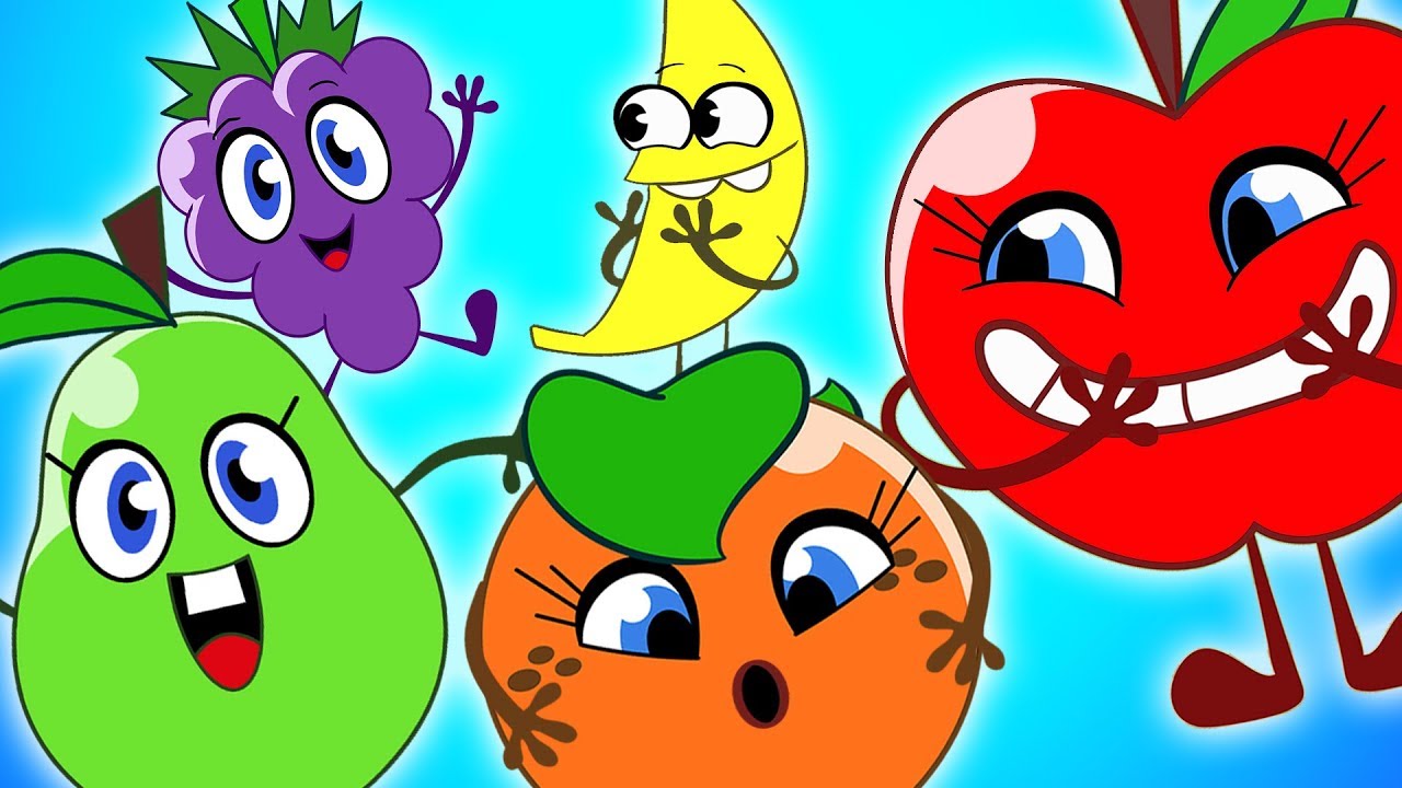 Cantece pentru copii Cinci Fructe Dragute - Nursery rhymes for kids Five Cute Fruits Hooplakidz TV