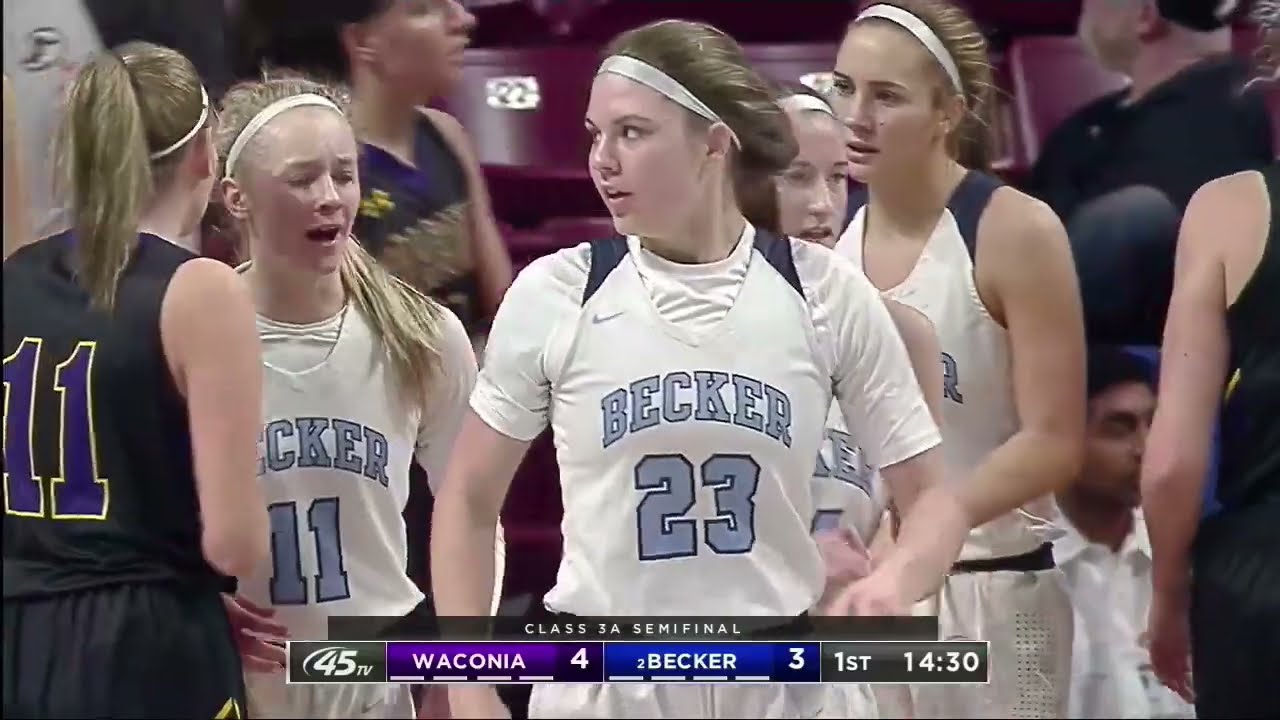 2020 Class AAA Girls Basketball state semifinal: Becker vs. Waconia
