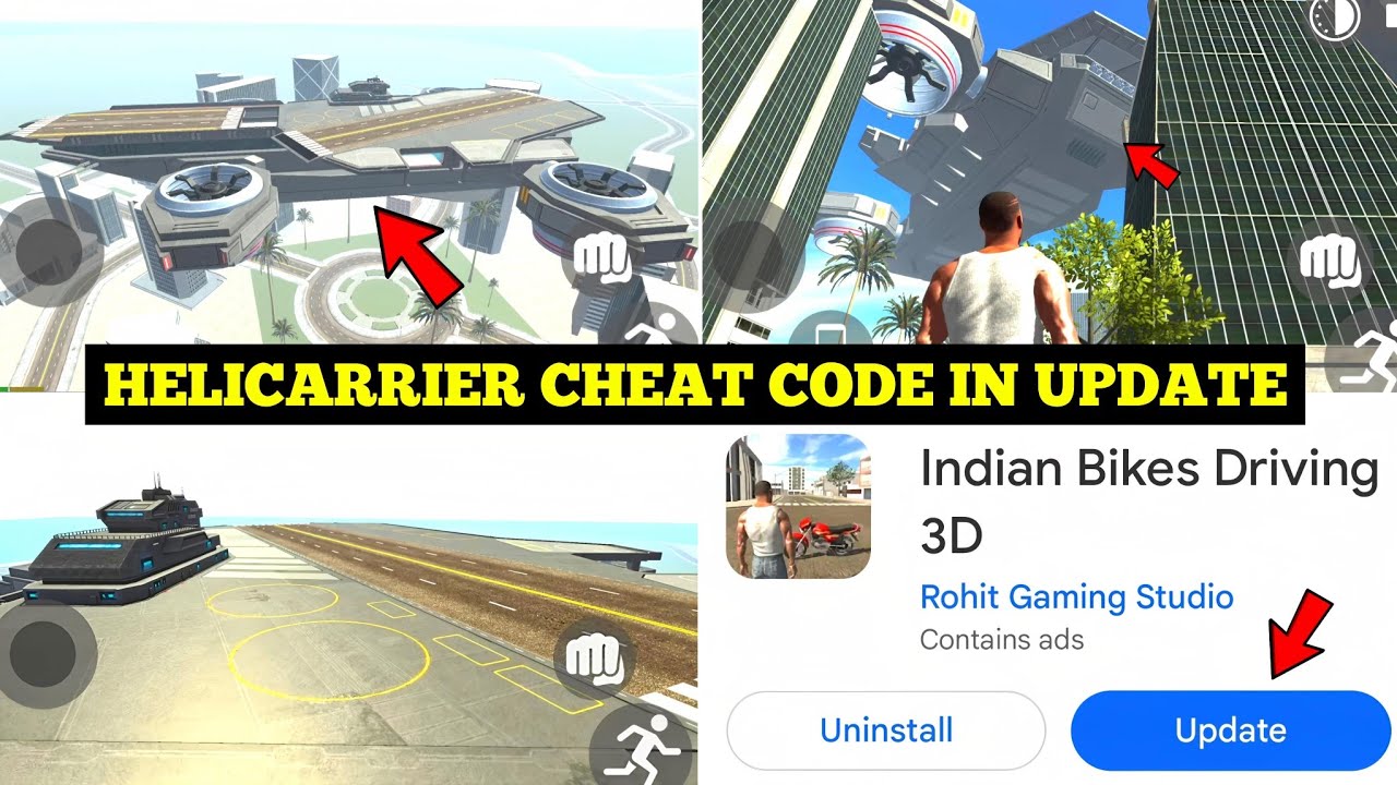 New HELICARRIER Update Aagya in Indian Bike Driving 3D 🤯🔥| New Update Sierra Car 😍| Harsh in Game