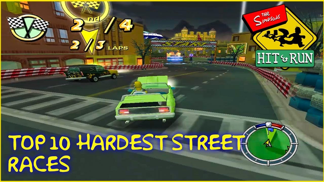 Simpsons Hit & Run — 10 самых сложных гонок