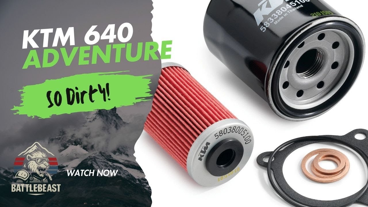 KTM 640 Oil Change – Long Overdue! Two Filters, One Mess
