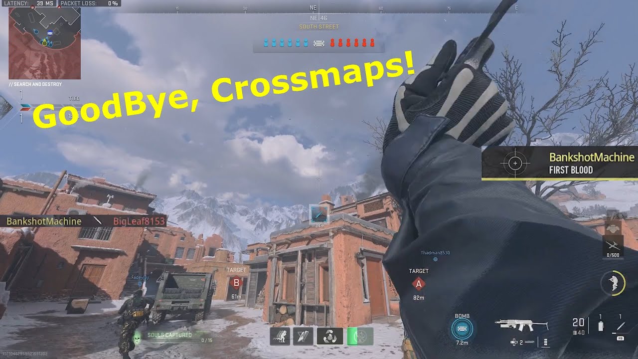 My Last Crossmap Throwing Knives | MW2 Search & Destroy