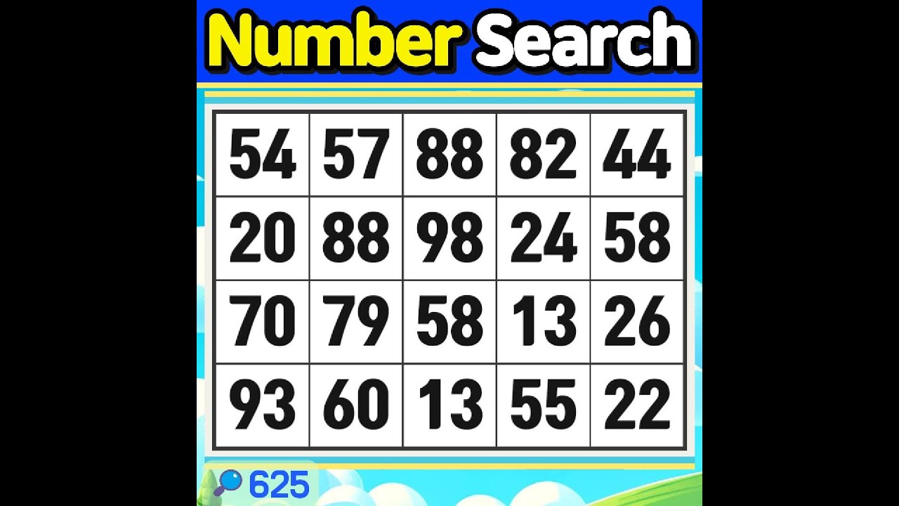 Number Search #625 If you don&rsquo;t challenge yourself, nothing will change.【Match | brain game】