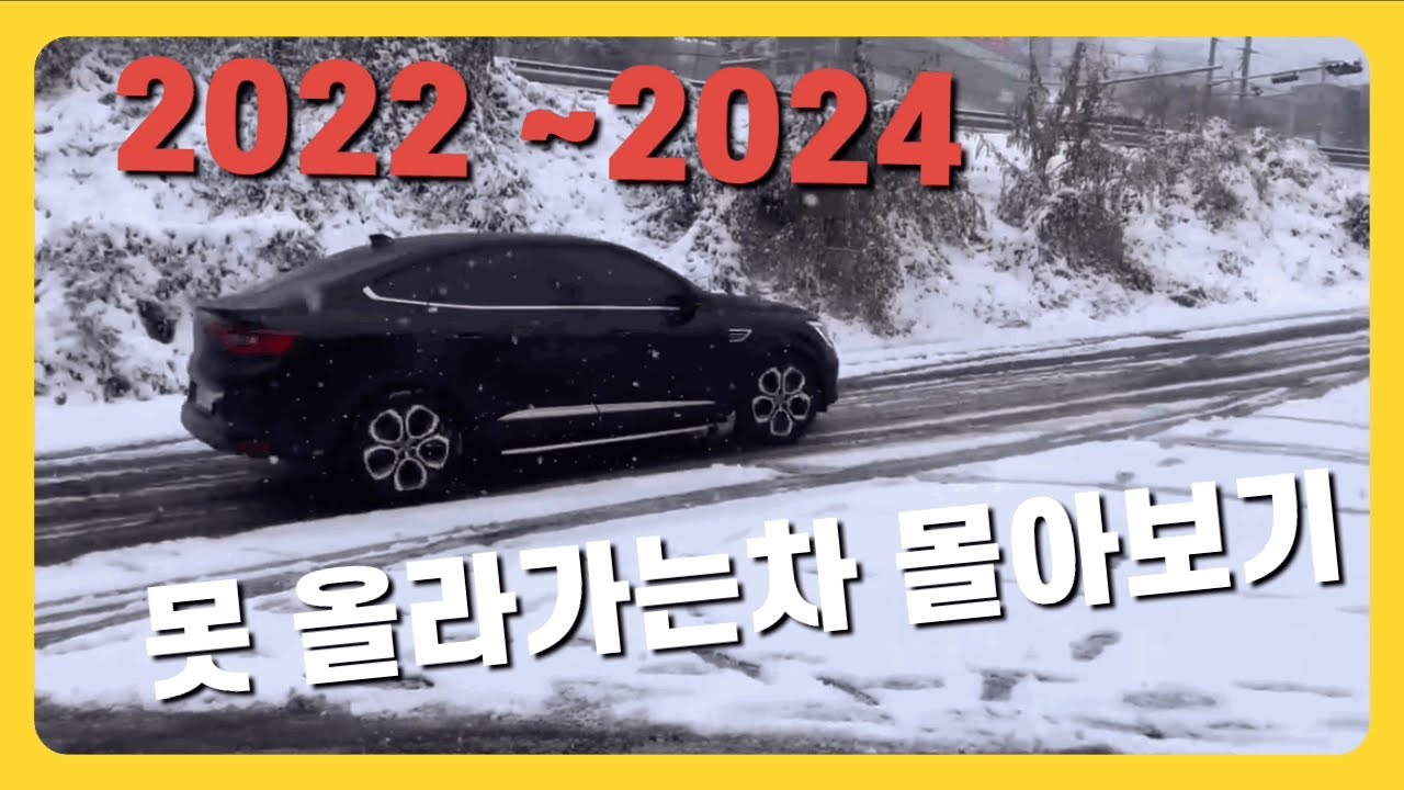 2022~2024 눈길 주행 몰아보기! 올라가는 차 vs 못 올라가는 차