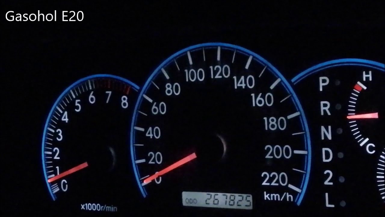 Record#12 2zz ge in Toyota Altis body - Fuels E0 - E20 speed test