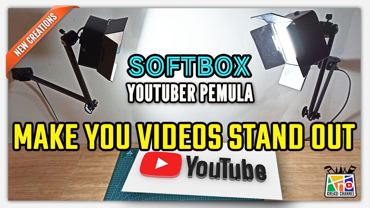CARA MEMBUAT LAMPU SOFTBOX FLEXIBLE DARI PVC -  HOW TO MAKE MINI SOFTBOX LIGHT AT HOME