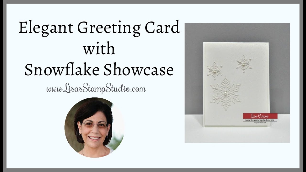 Elegant Greeting Card with Snowflake Showcase