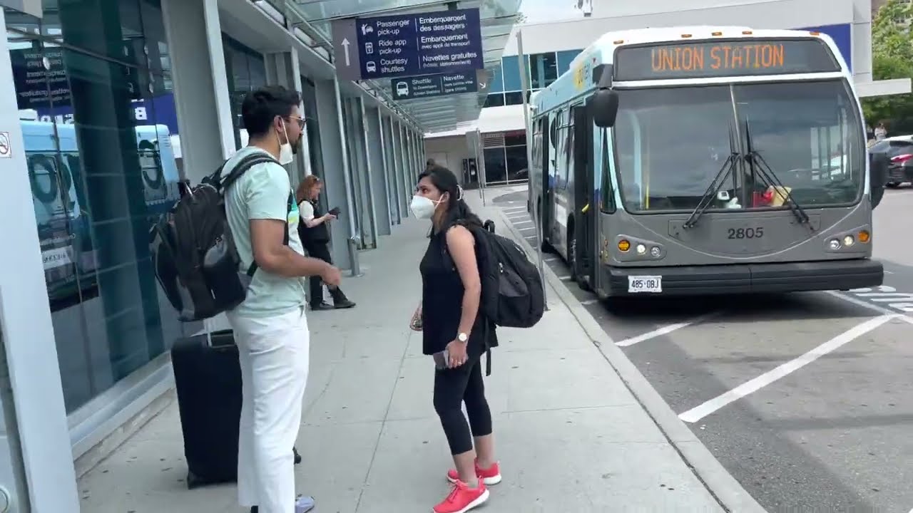 Walking the underground tunnel to Billy Bishop island airport - Toronto Canada July 9, 2022