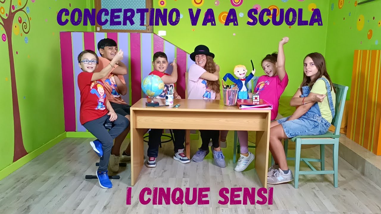 CANZONE SUI 5 SENSI PER I BAMBINI DELL'INFANZIA E DELLA PRIMARIA-CONCERTINO VA A SCUOLA!