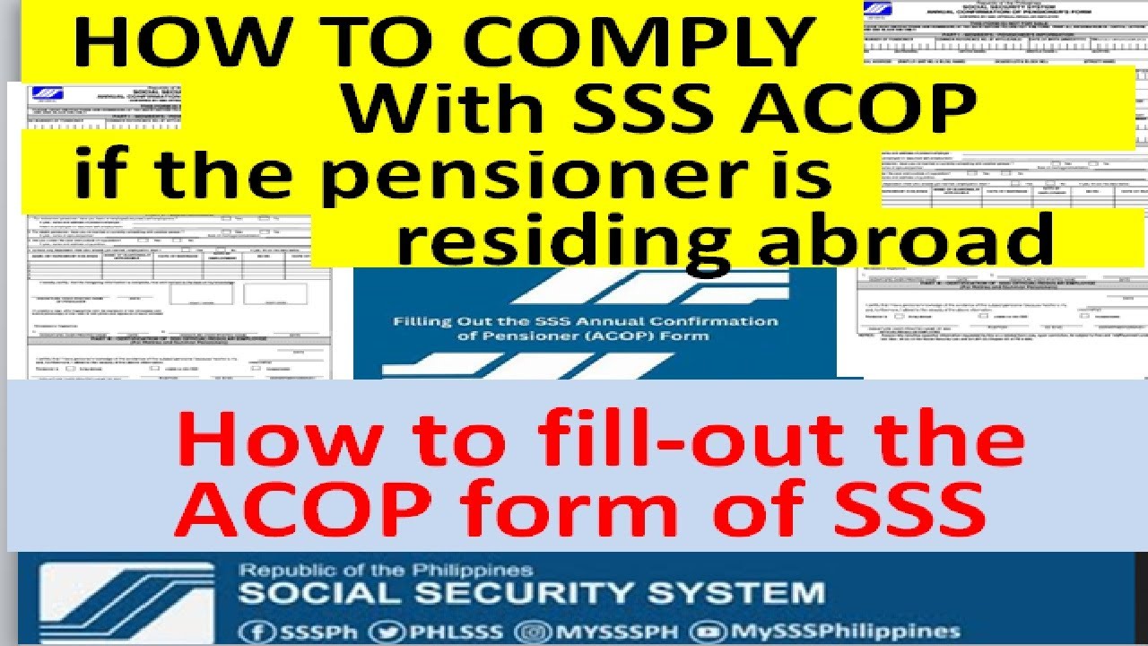 SSS ACOP for Pensioners residing abroad | Pano gawin ang ACOP form
