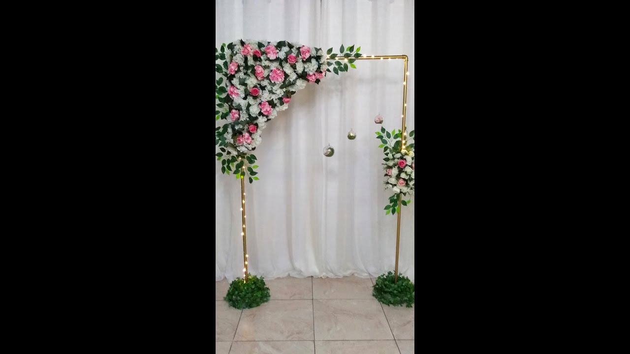 ARCO FLORAL simplificado - fa&ccedil;a voc&ecirc; mesmo 😍 para decora&ccedil;&atilde;o arco de flores Cano PVC