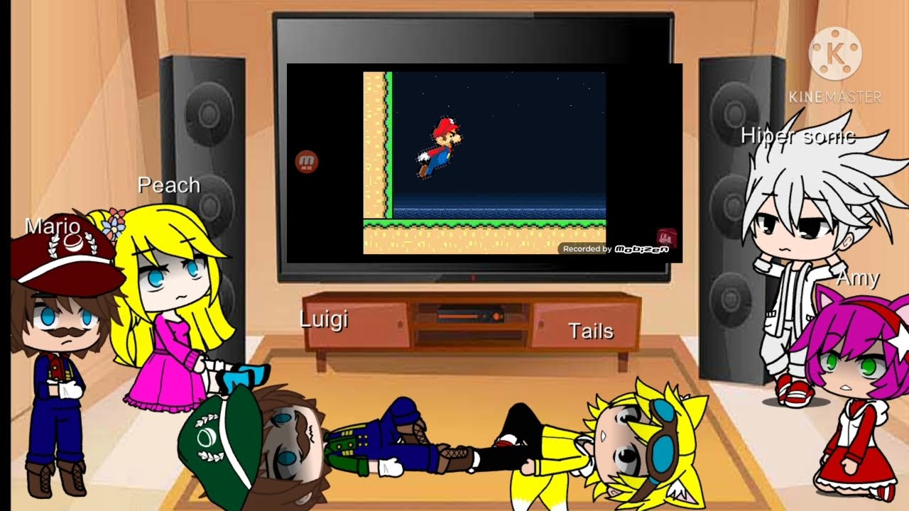 Mario and sonic reacts to neo mario vs hiper sonic