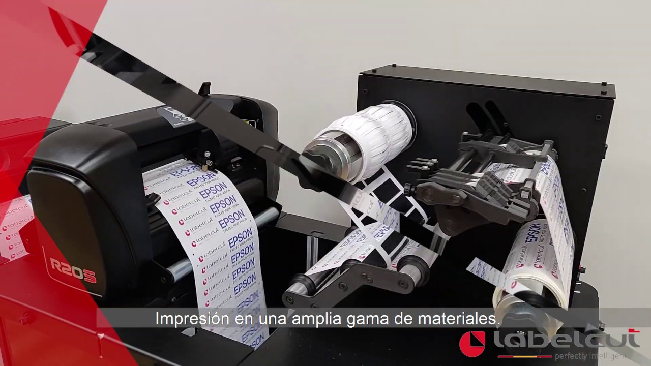 Impresora Epson C6500 series integrada en tren de acabado automático LabelCut R20i.