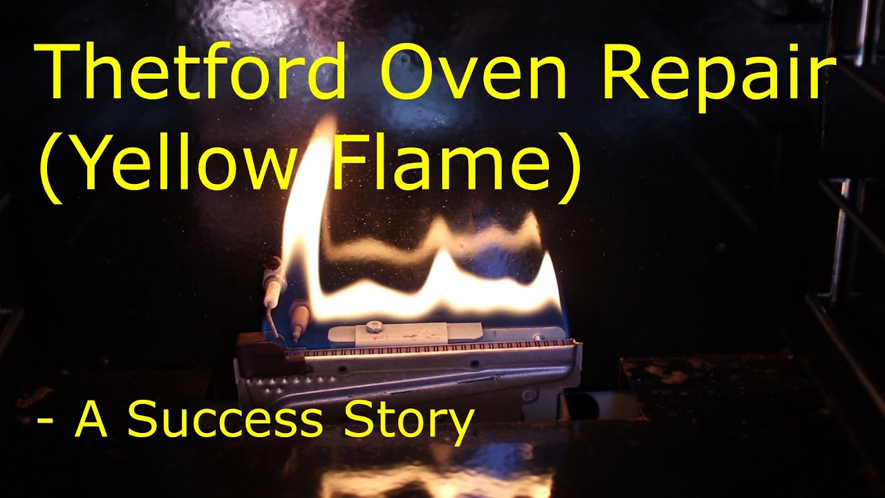 Thetford caravan or motorhome oven repair - Yellow Flame