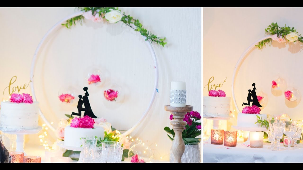 Hula hoop wedding centerpiece/Dollar tree anniversary diy decor