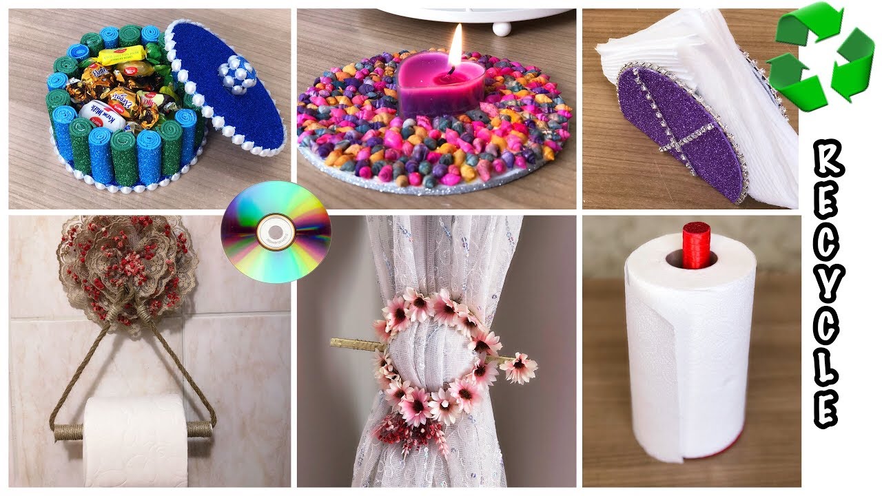 ESKİ CD LER İLE HARİKA 6 GERİ DÖNÜŞÜM FİKRİ // 6 AWESOME IDEA TO REUSE OLD CD