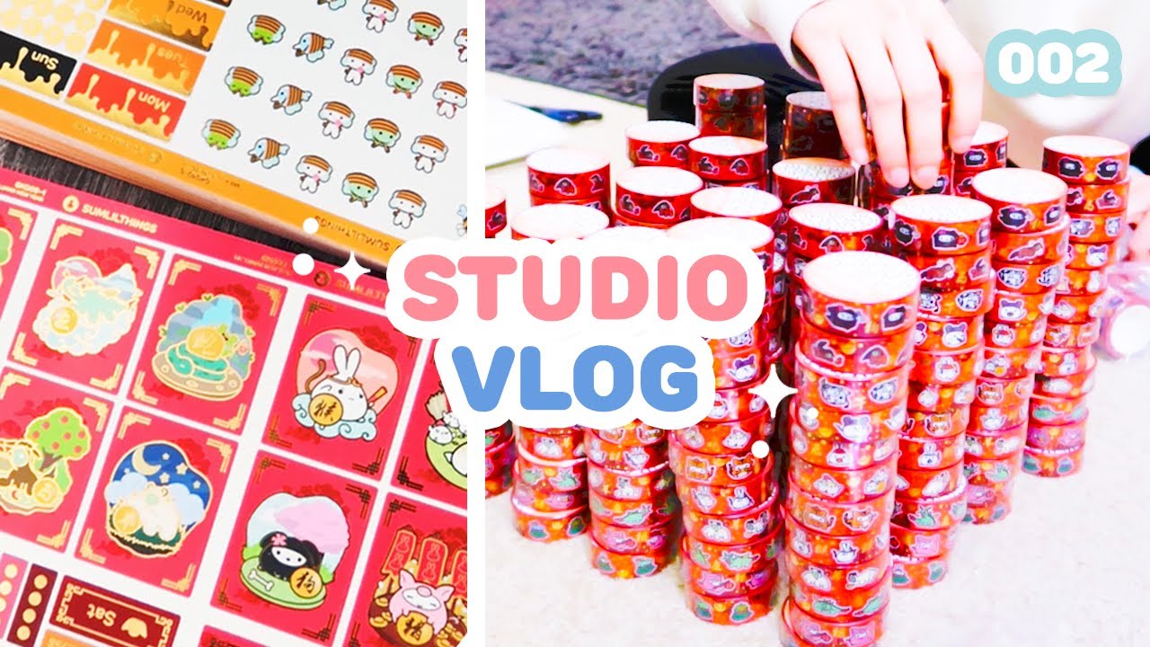STUDIO VLOG EP.2 // unboxing new merch, let's get real, preparing for a major shop release