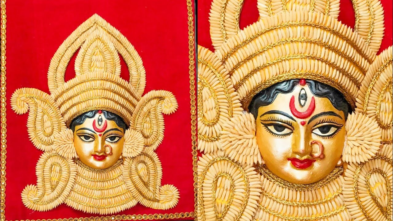 navratri special craft | durga mata decoration | diy maa durga face decoration | navratri decoration