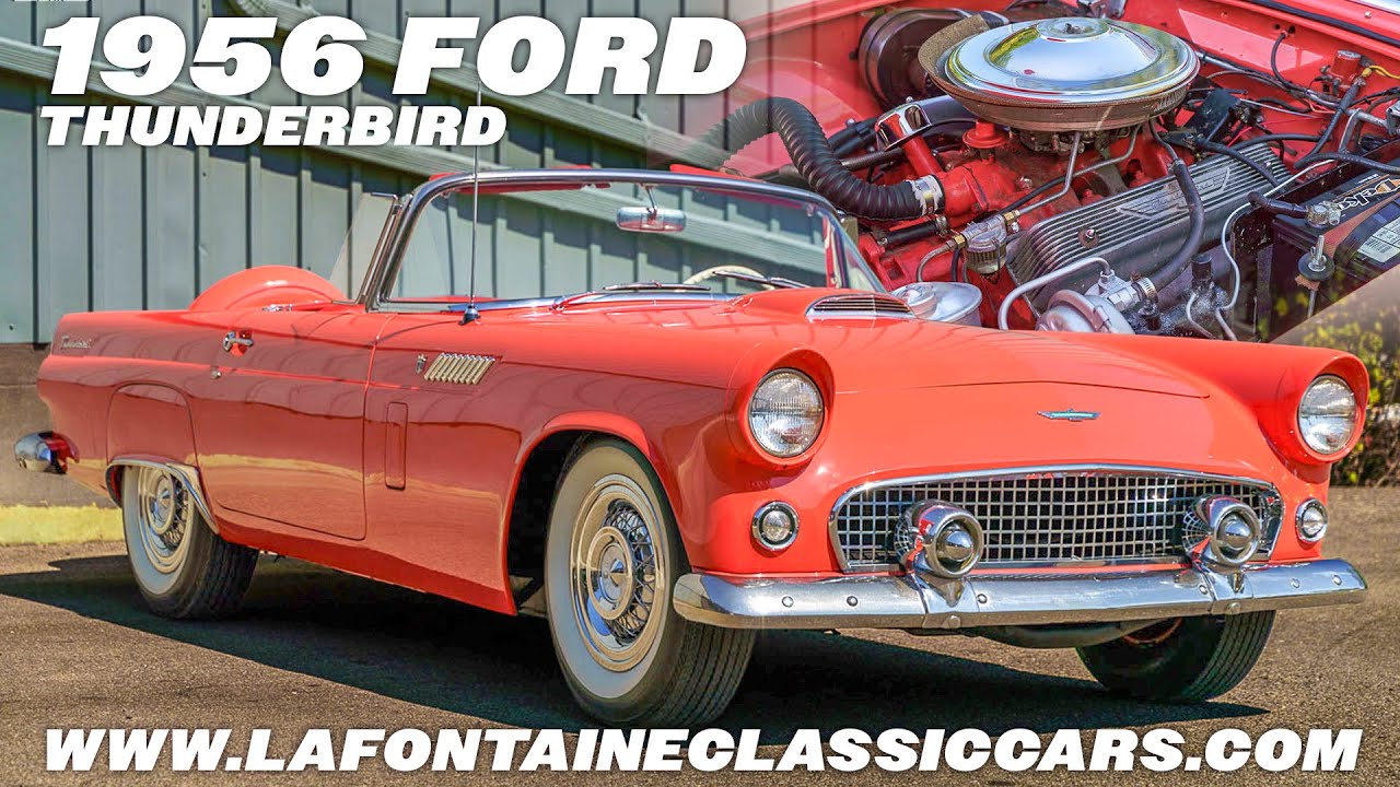 Кабриолет Ford Thunderbird 1956 года выпуска, цвет Fiesta Red!