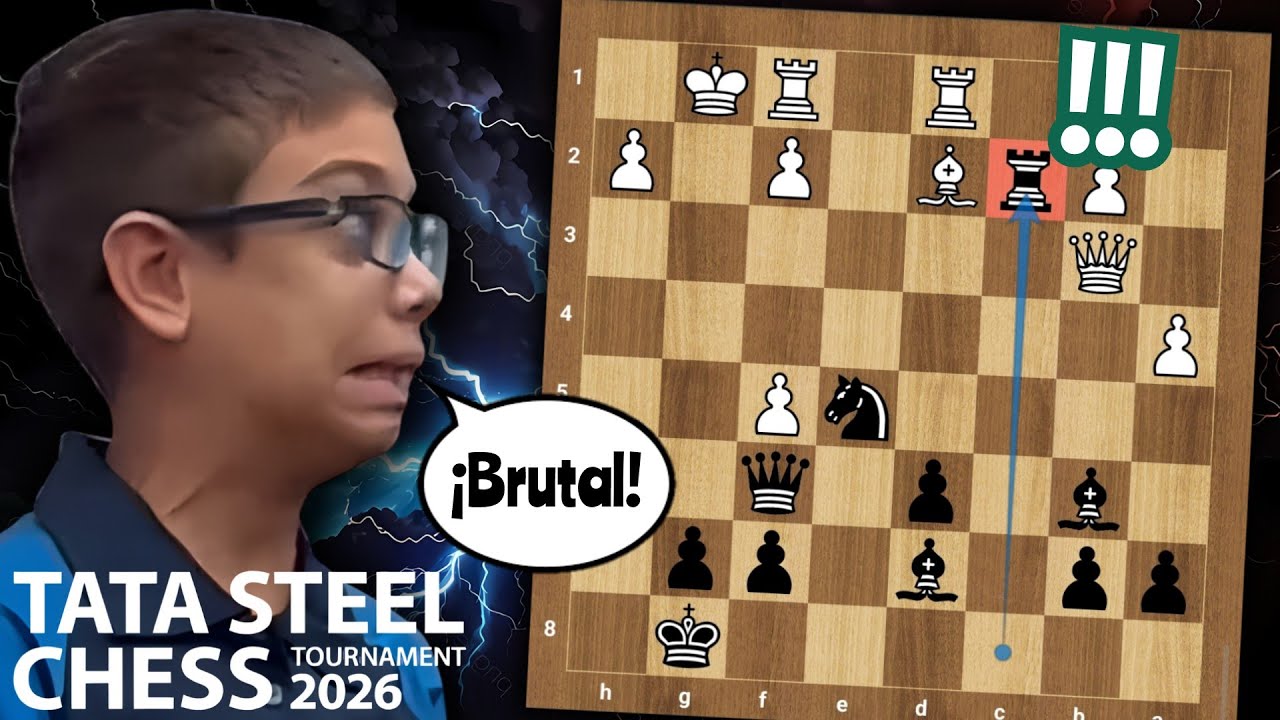 !!!LA INMORTAL DEL PRODIGIO ARGENTINO🤯💥!!! | Lu vs. Oro | (Tata Steel - ronda 5).