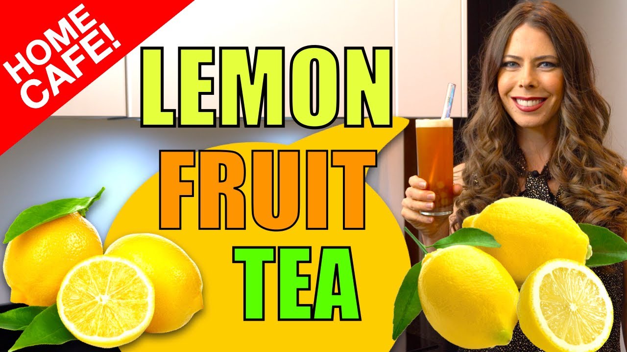 DIY Fruit Tea! Simple Lemon Bubble Tea Recipe with Syrup!