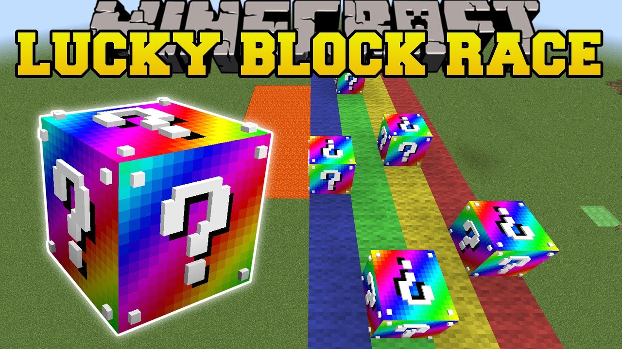 Minecraft: EXTREME RAINBOW LUCKY BLOCK RACE - Lucky Block Mod - Modded Mini-Game