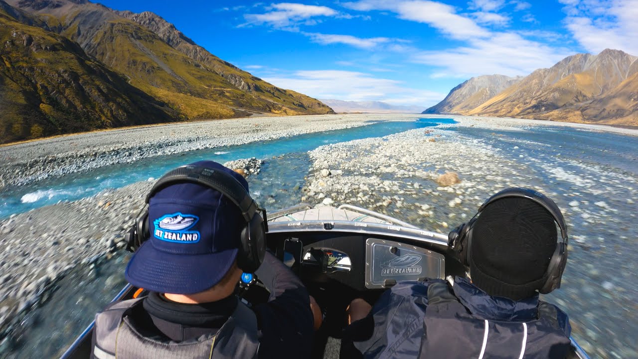 MINI JET BOATING over ROCKS - Godley River