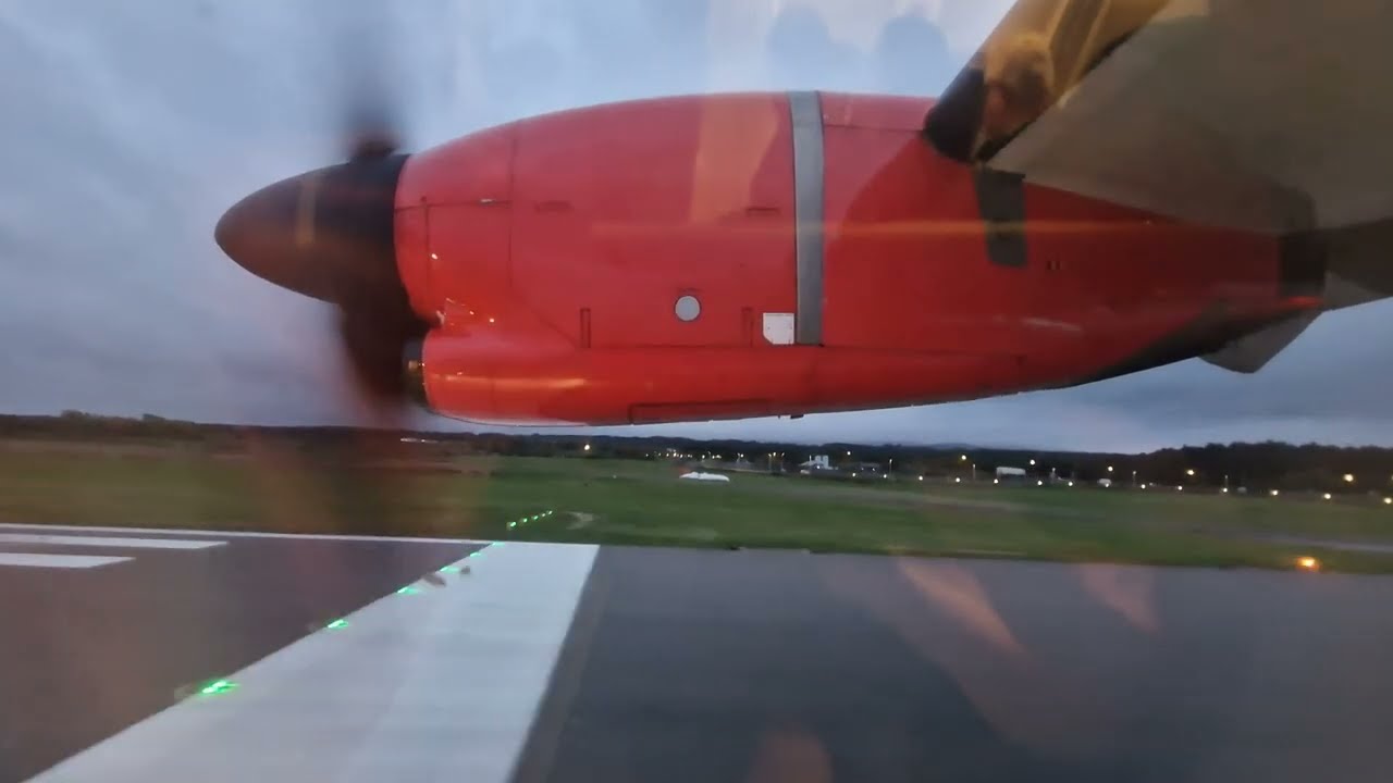 Loganair ATR 42-500 Takeoff from Inverness, Scotland