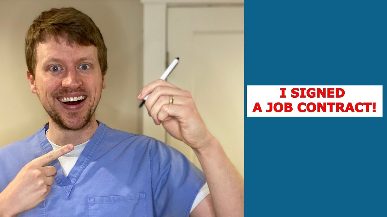 I signed a job contract! (A doctor's first job after training)
