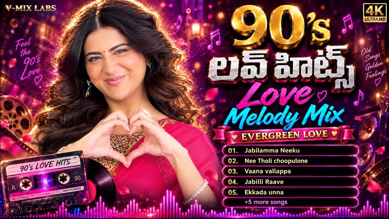 90's Telugu Romantic Songs | Love Melody Mix | Jabilamma Neeku | Ekkada Unna | Evergreen Hits