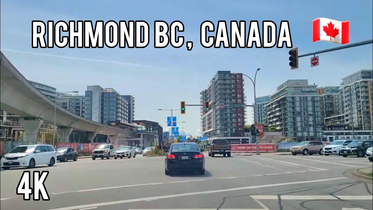 🇨🇦  [4K] 🌞 Driving Tour in Richmond City, British Columbia, Canada 