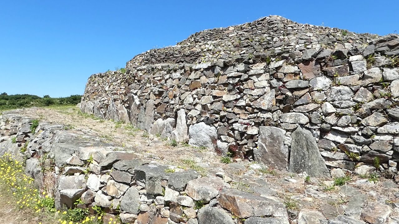 Maybe world's oldest building - the amazing Grand Cairn de Barnenez Prehistoric Tomb Brittany France