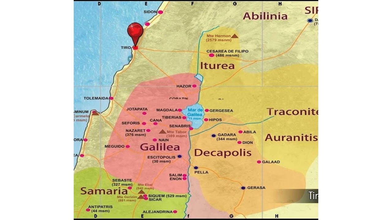 Mapa de Galilea